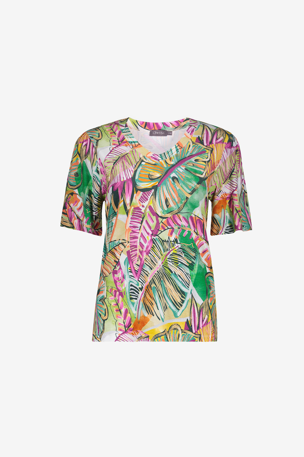 Geisha T-shirt met grafische print en tricot kwaliteit