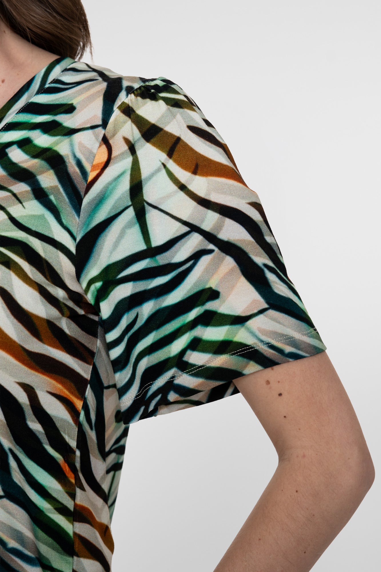 Geisha T-shirt met grafische print en tricot kwaliteit