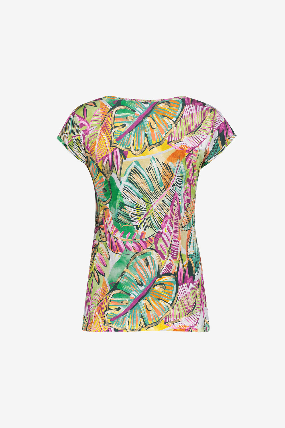 Geisha T-shirt in tricot met grafische print en soepele pasvorm