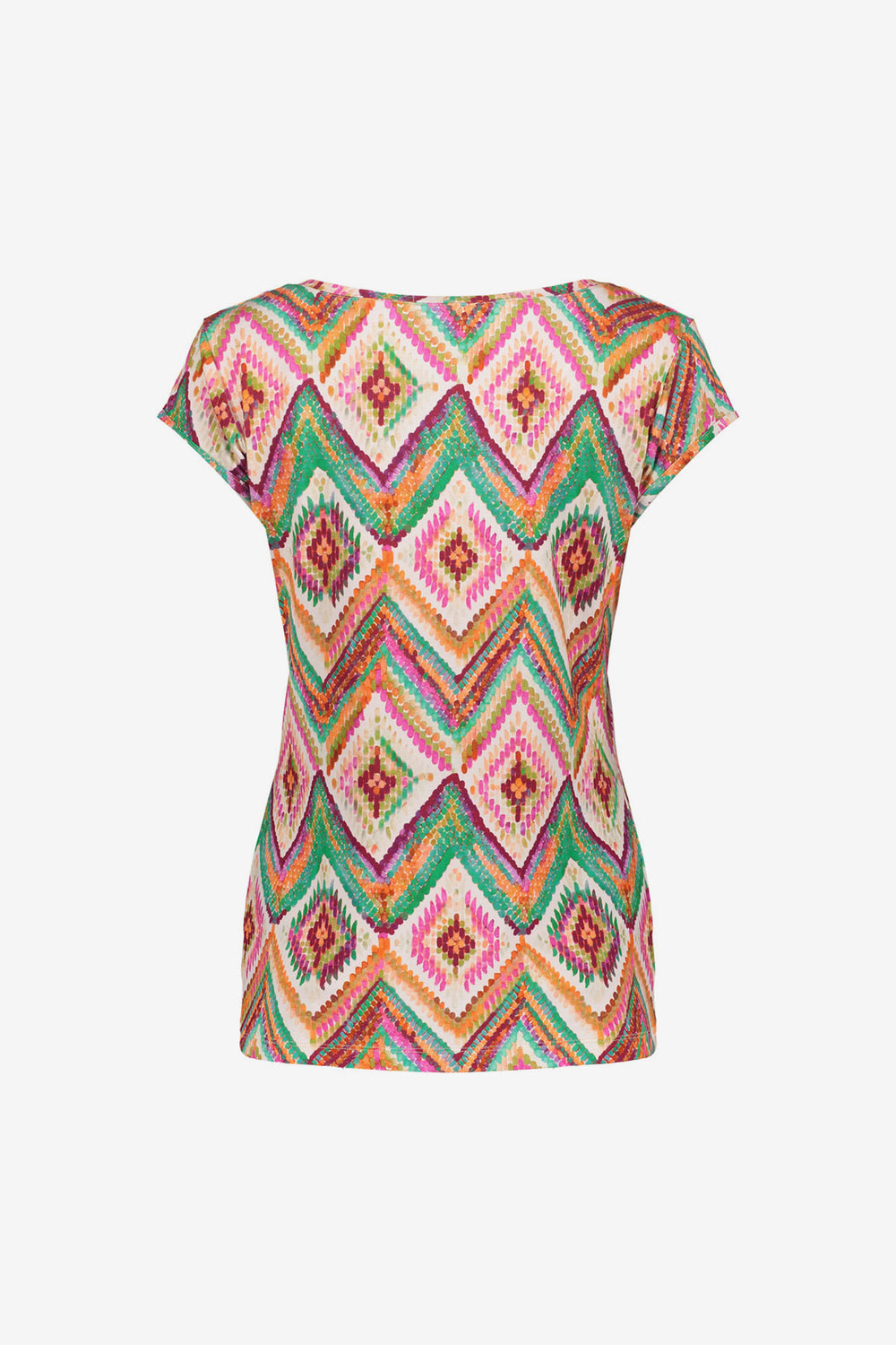 Geisha T-shirt in tricot met grafische print en soepele pasvorm