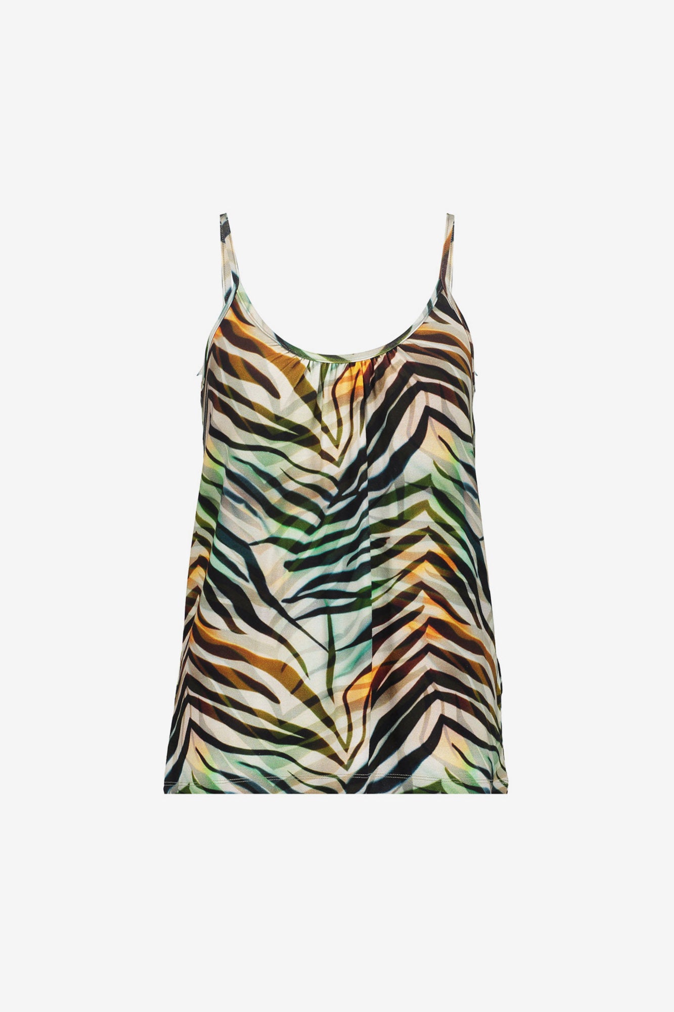 Geisha singlet met spaghettiebandjes