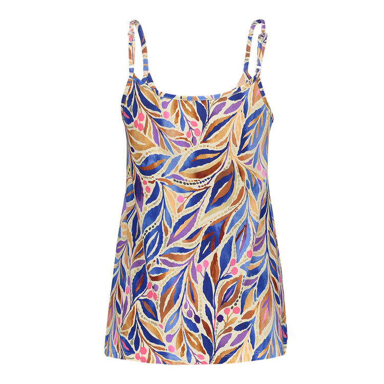 Geisha singlet met spaghettiebandjes