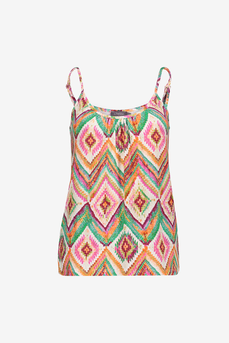 Geisha singlet met spaghettiebandjes