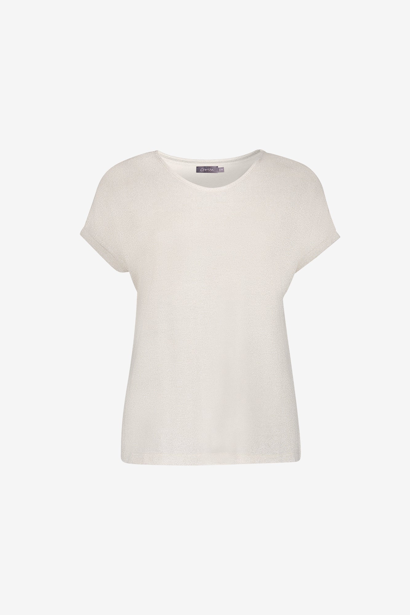 Geisha shimmer top met korte mouwen