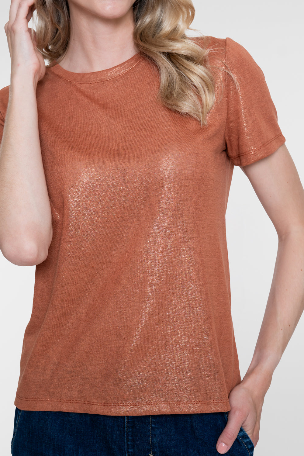 Geisha T-shirt met foil print