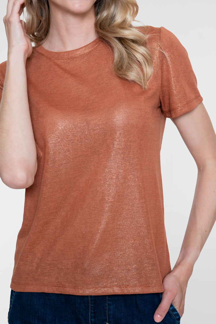 Geisha T-shirt met foil print