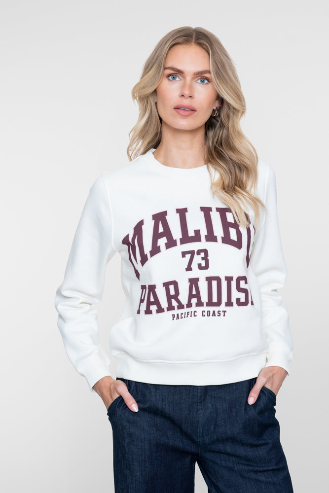 Geisha sportieve sweater met Malibu Paradise print