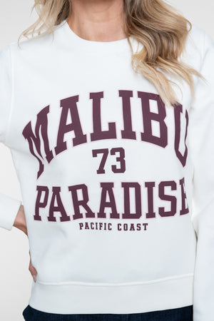 Geisha sportieve sweater met Malibu Paradise print
