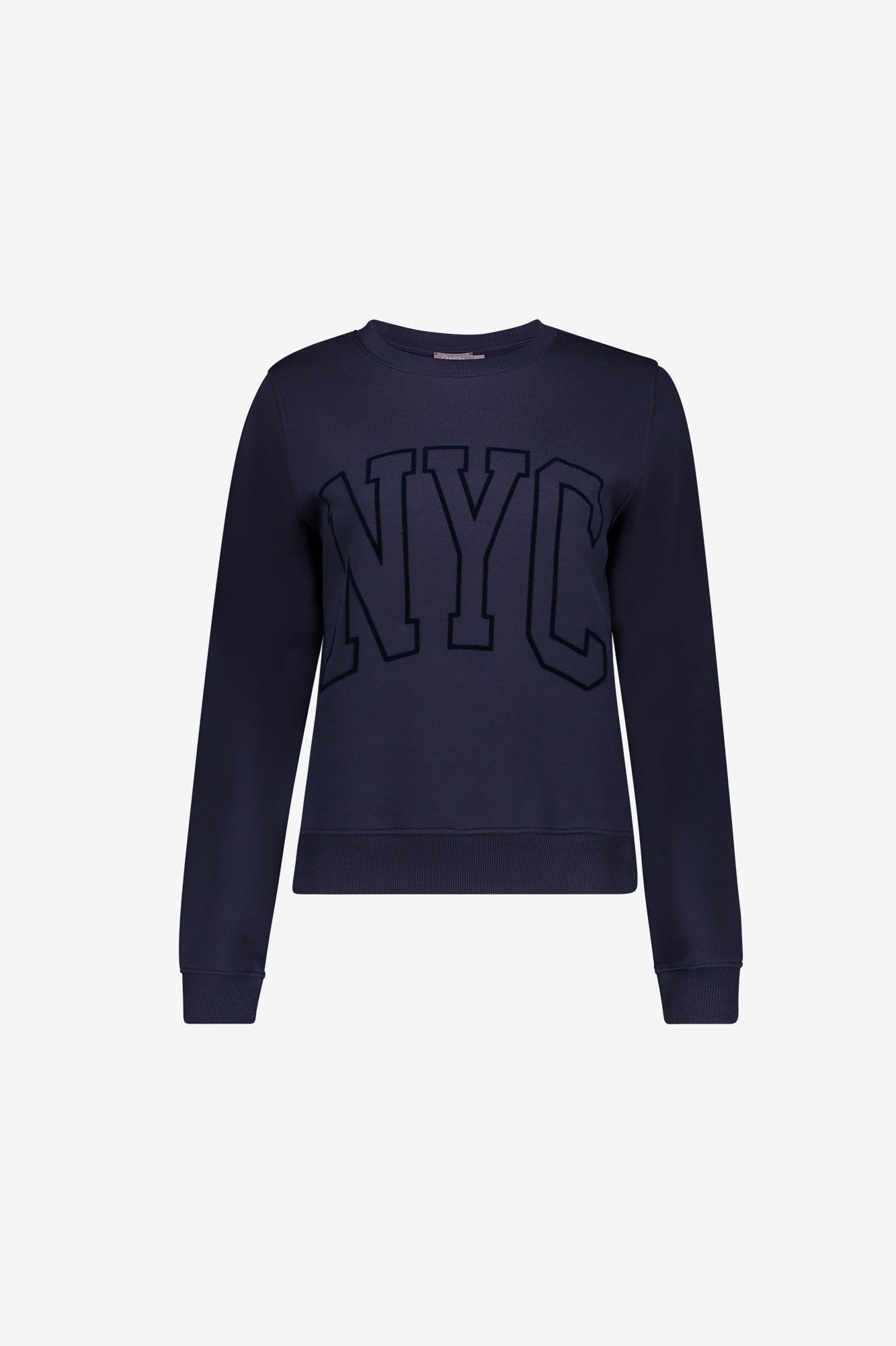 Geisha sweater met NYC print in navy