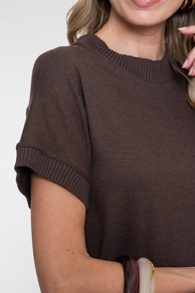 Geisha basic gebreid T-shirt met rib