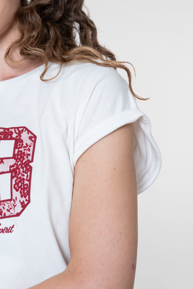 Geisha T-shirt met 28 print en korte mouwen