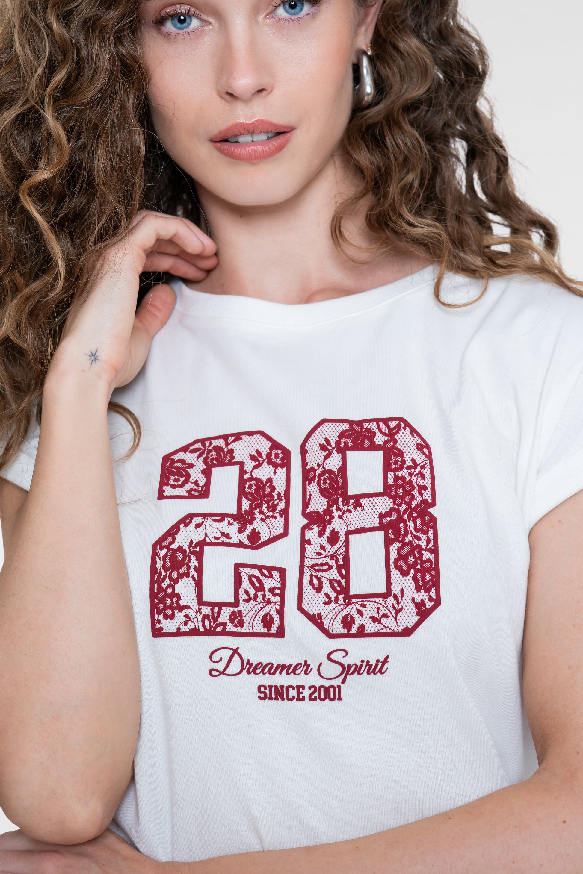 Geisha T-shirt met 28 print en korte mouwen