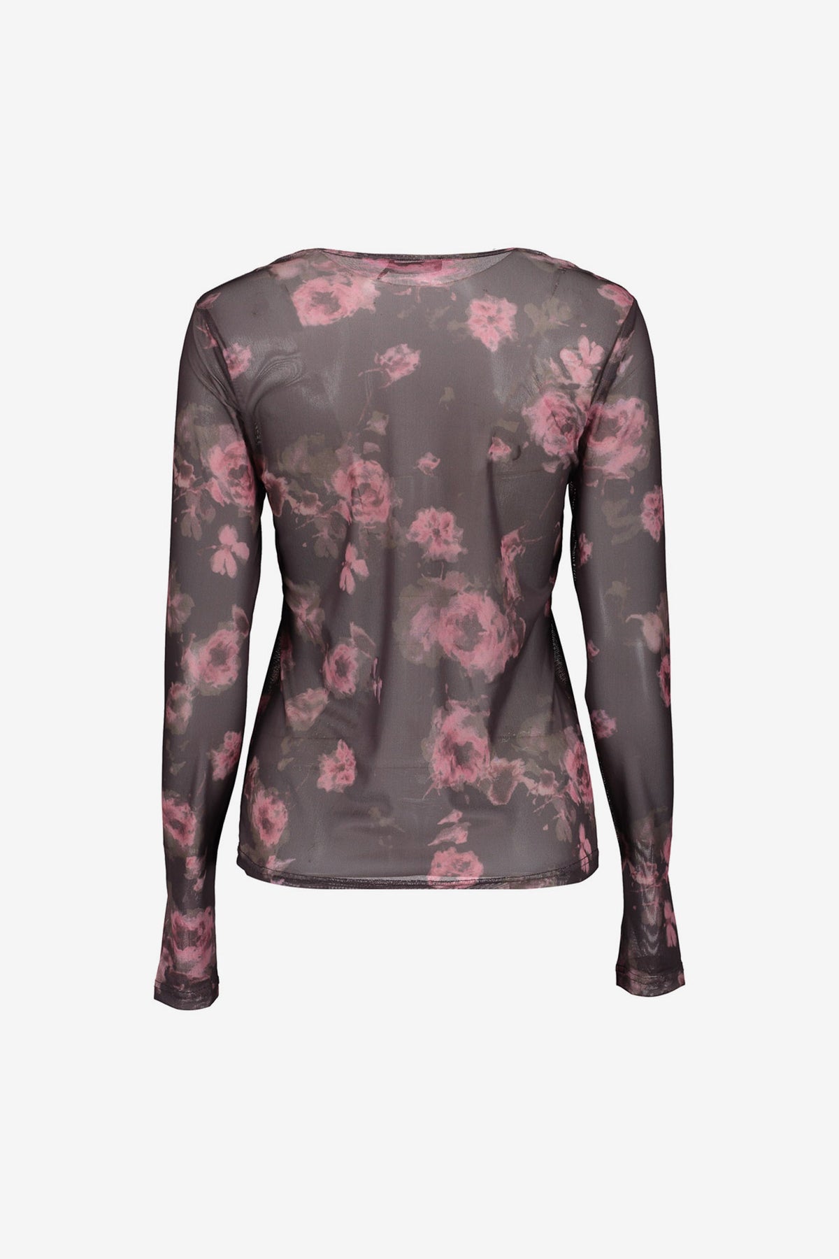 Geisha mesh top met romantische bloemenprint