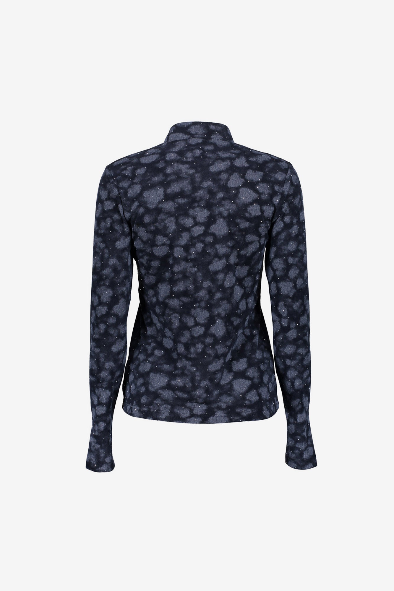 Geisha top met dessin, rhinestones en turtle neck