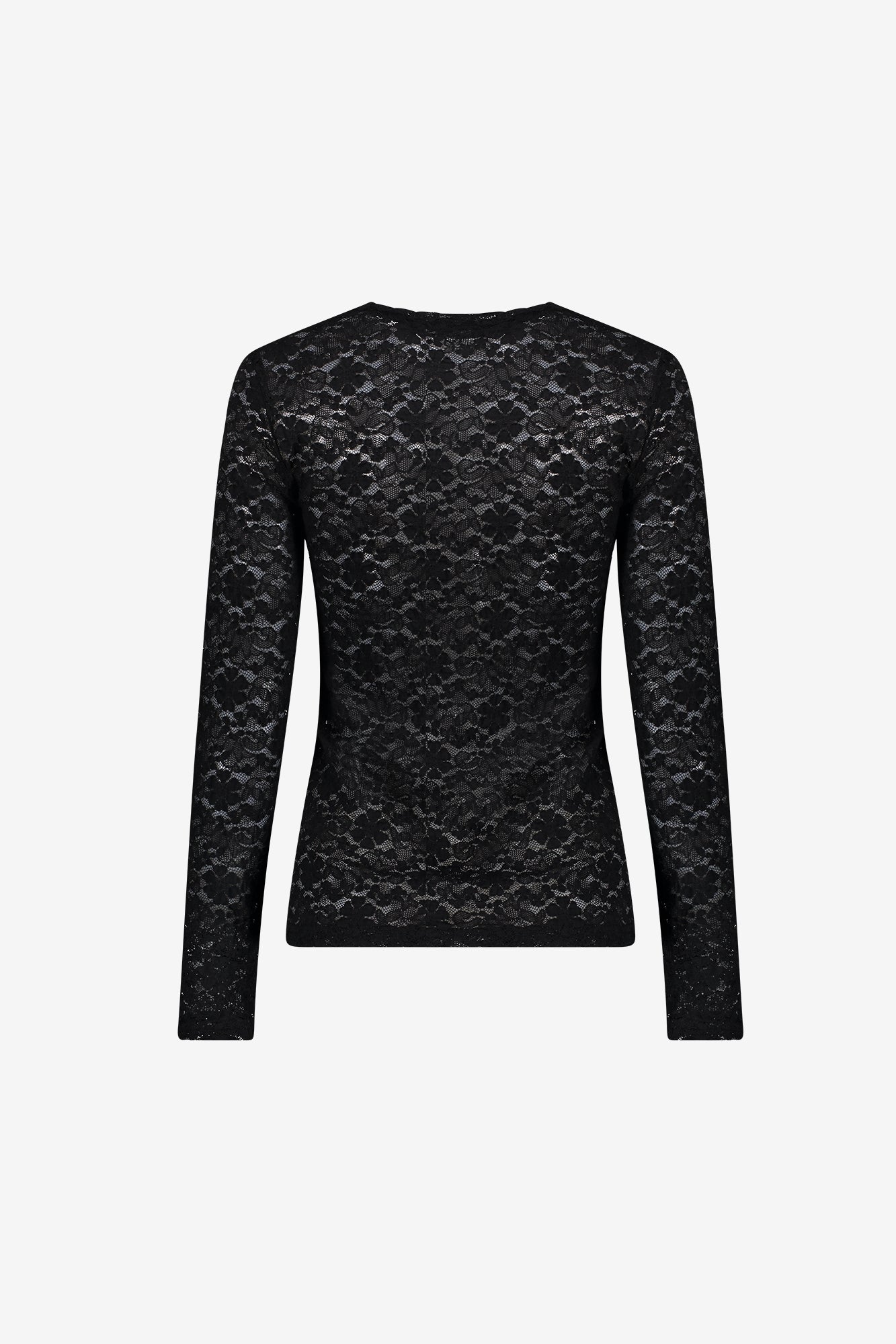 Geisha lace top met bloemenkant