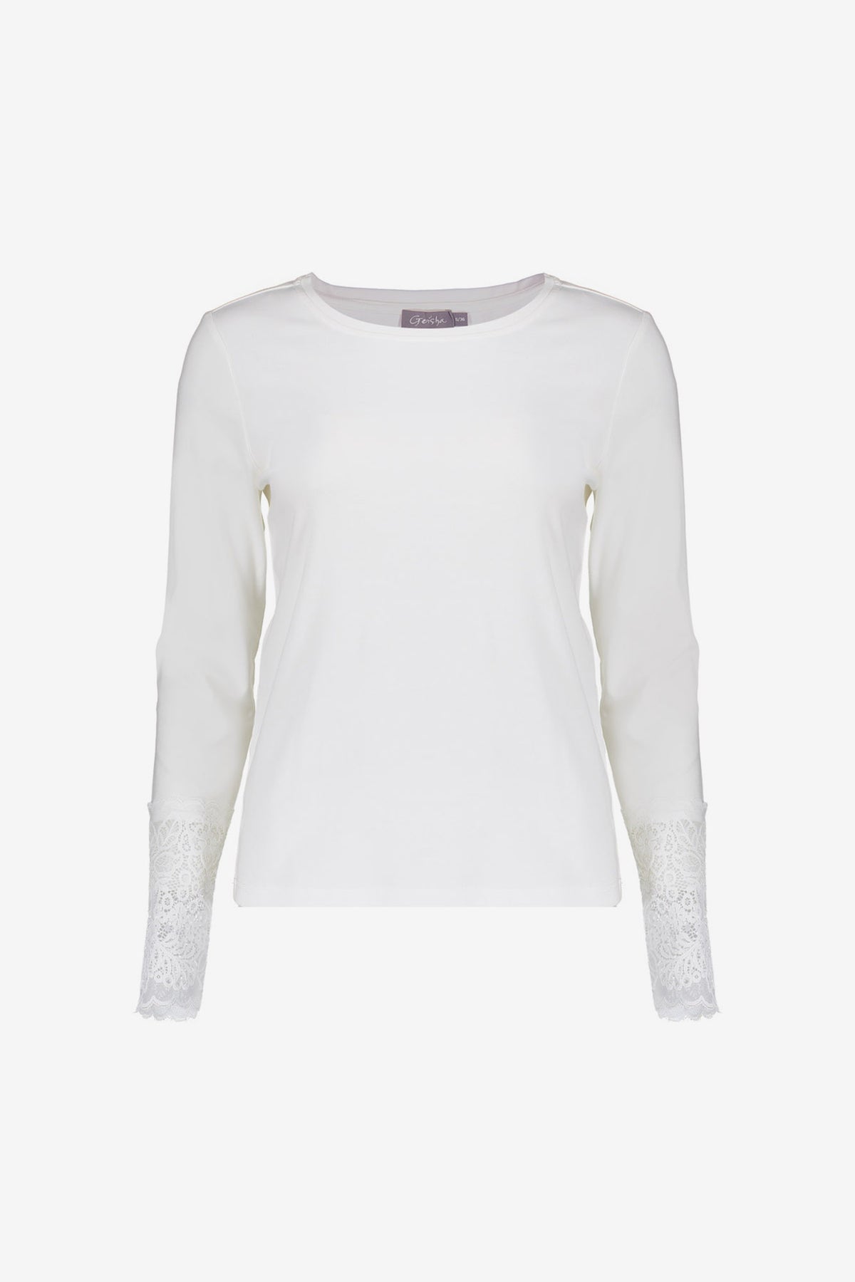 Geisha wit T-shirt met kant detail