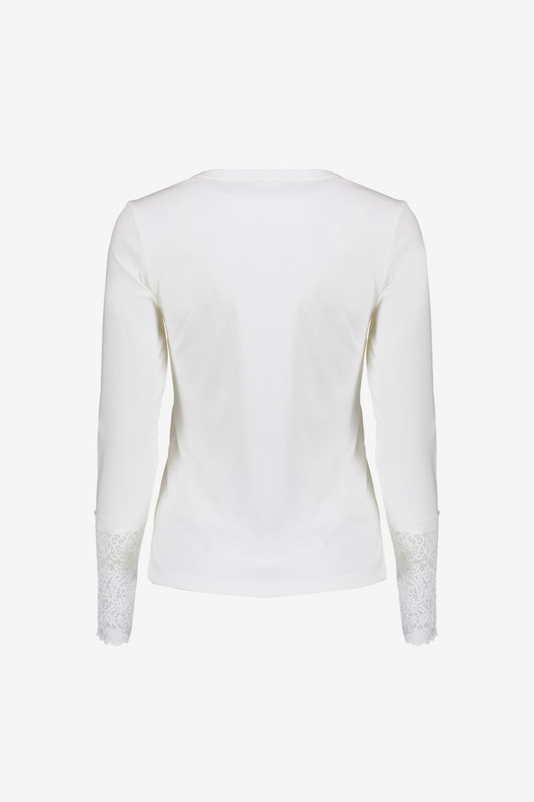 Geisha wit T-shirt met kant detail