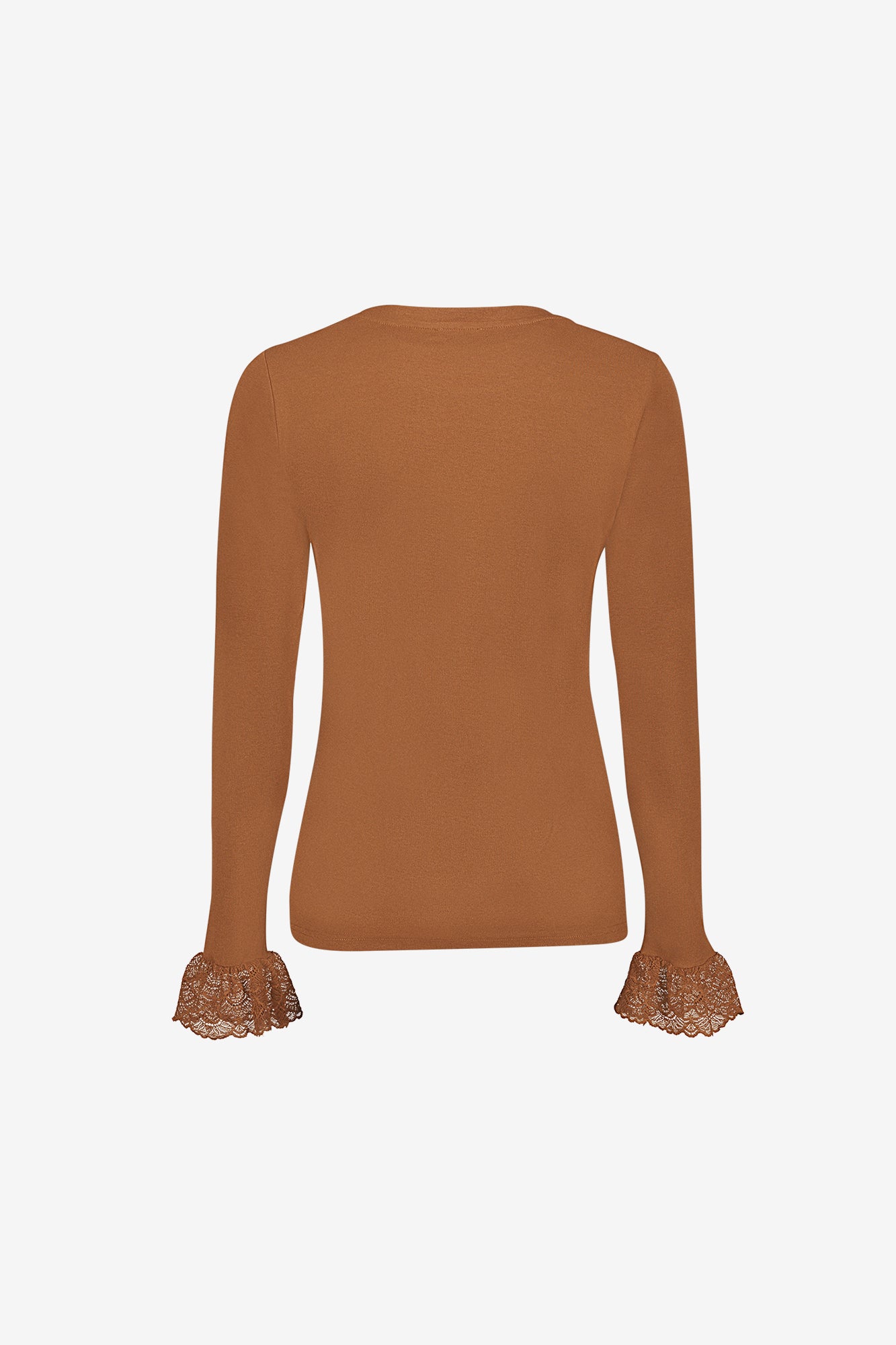 Geisha longsleeve top met kanten mouwdetail