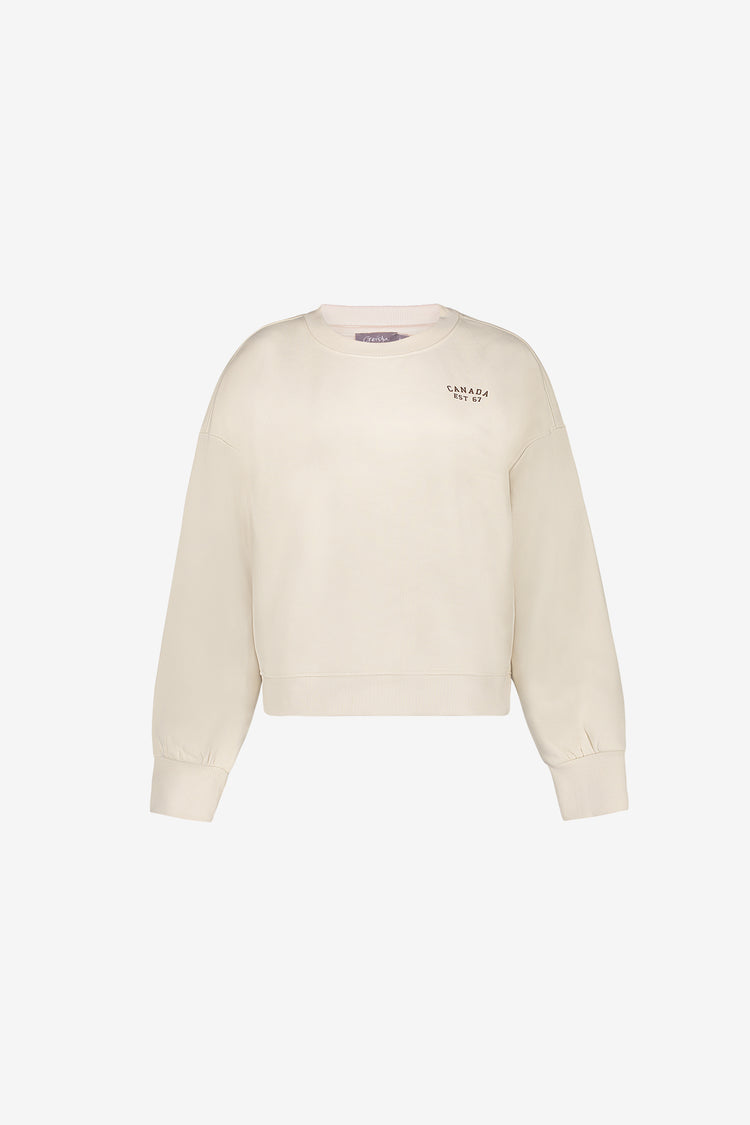Geisha sweater met Toronto backprint en sportieve uitstraling