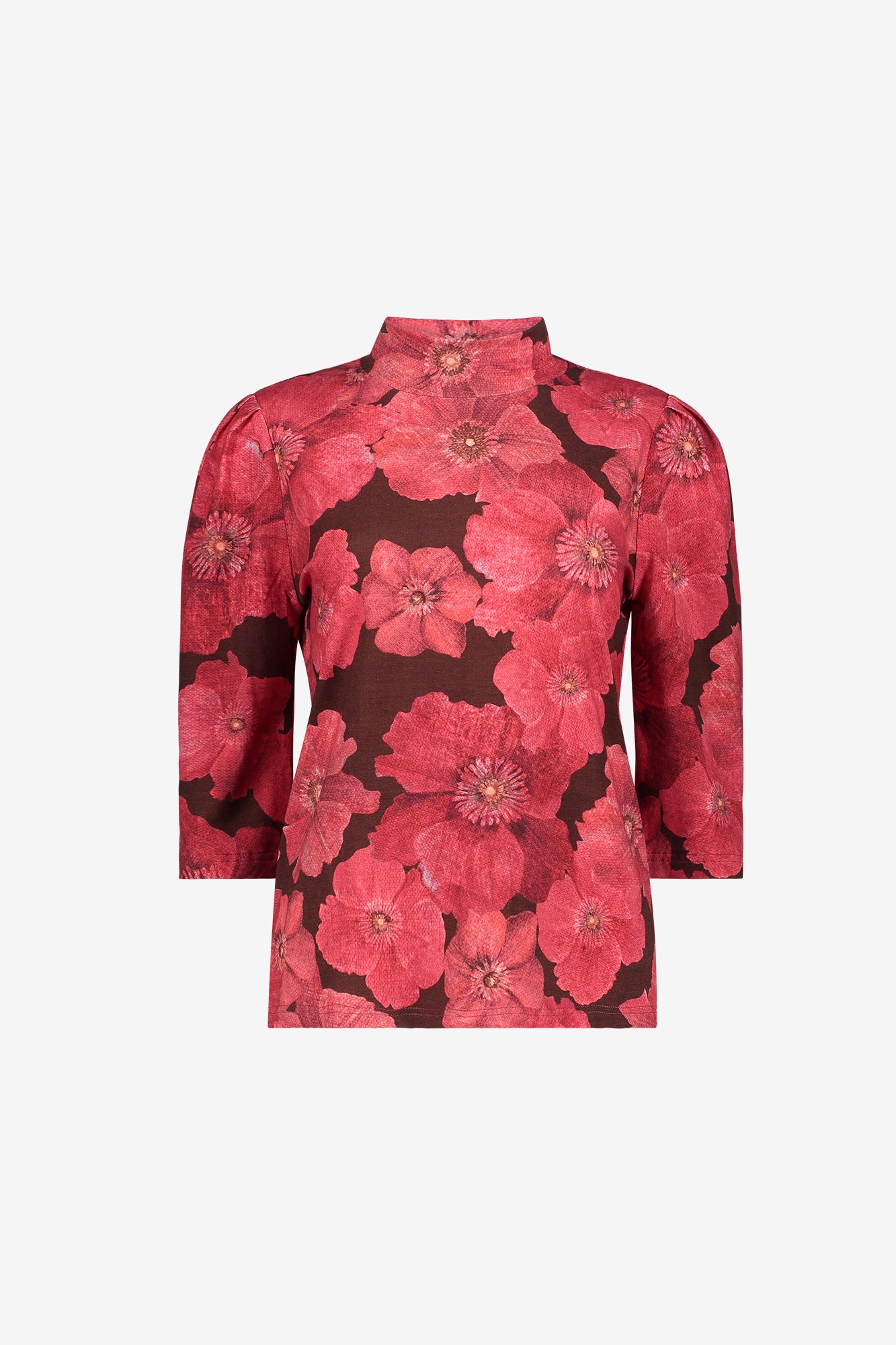 Geisha top met halflange mouwen en bloemenprint