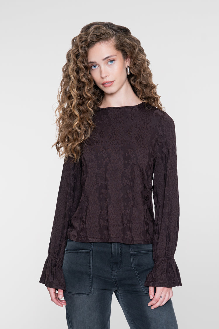 Geisha top met grafische print