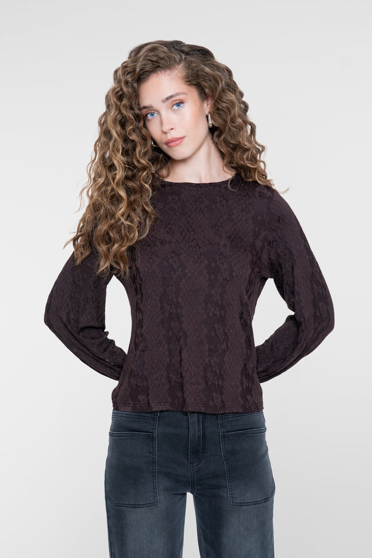 Geisha top met grafische print
