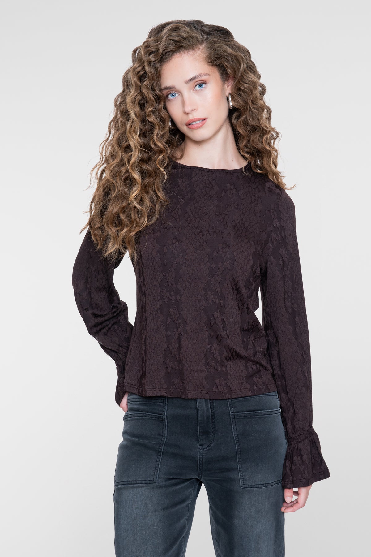 Geisha top met grafische print