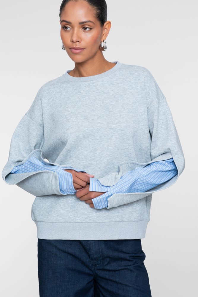 Geisha sweater met blouse details aan de mouwen