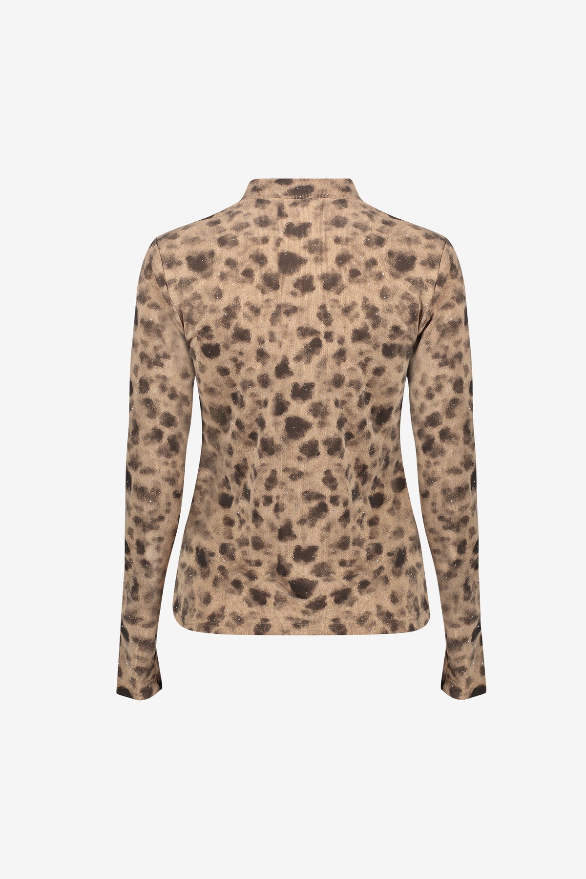 Geisha top met strass en opstaand kraagje
