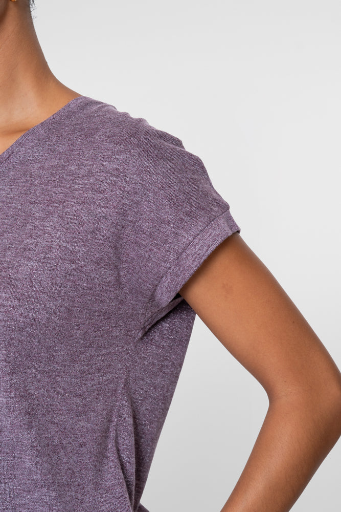 Geisha T-shirt met glitters en korte mouwen