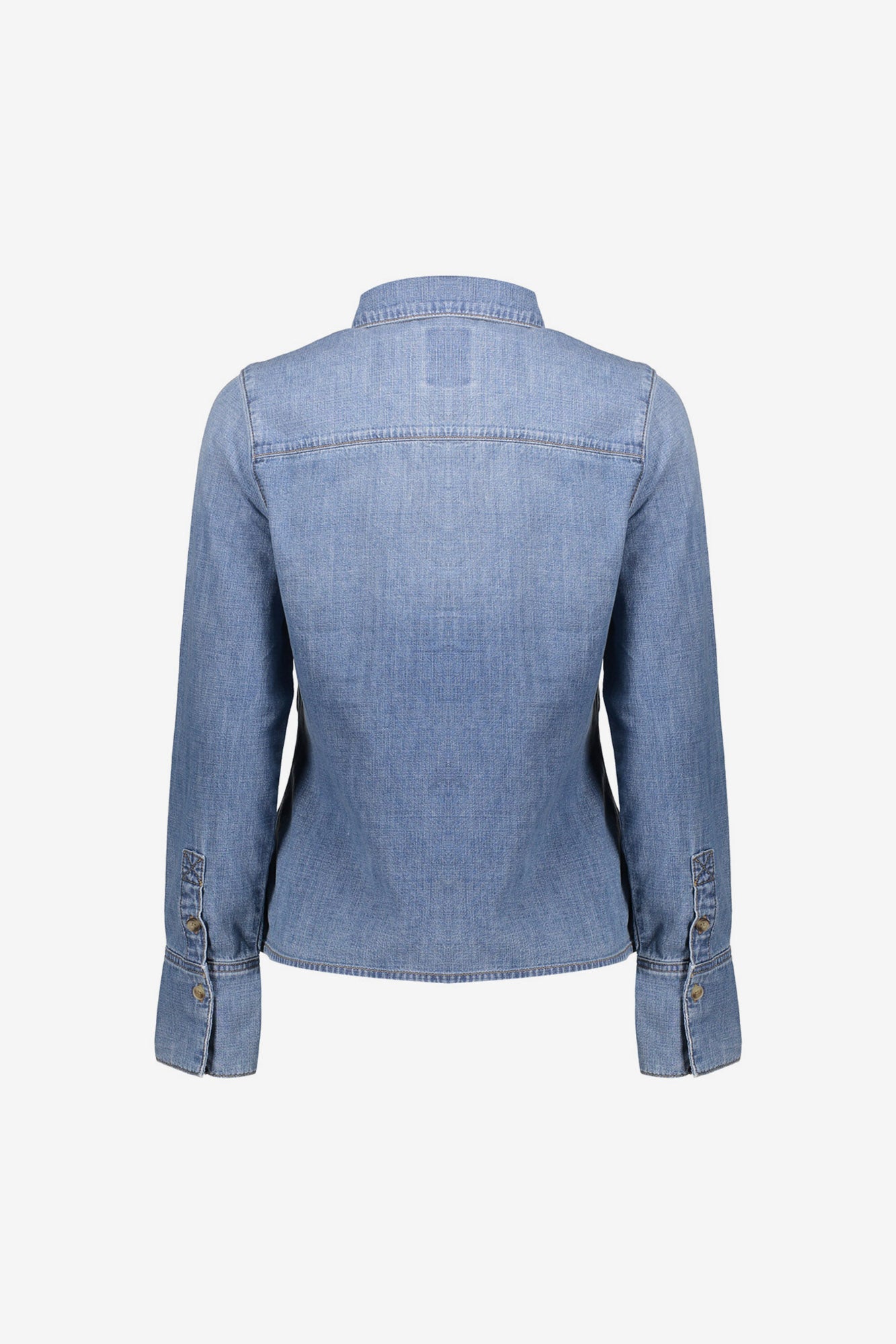 Geisha blouse denim met strik
