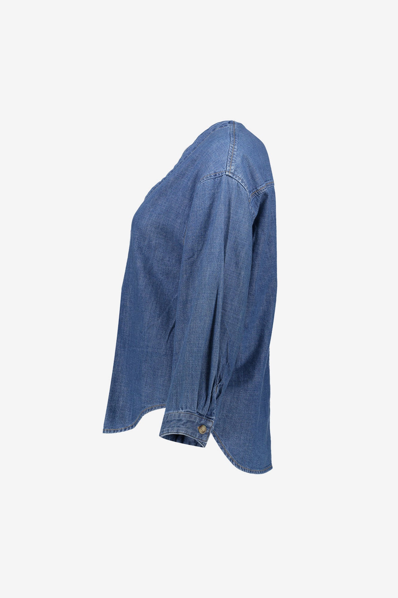 Geisha denim blouse met V-hals