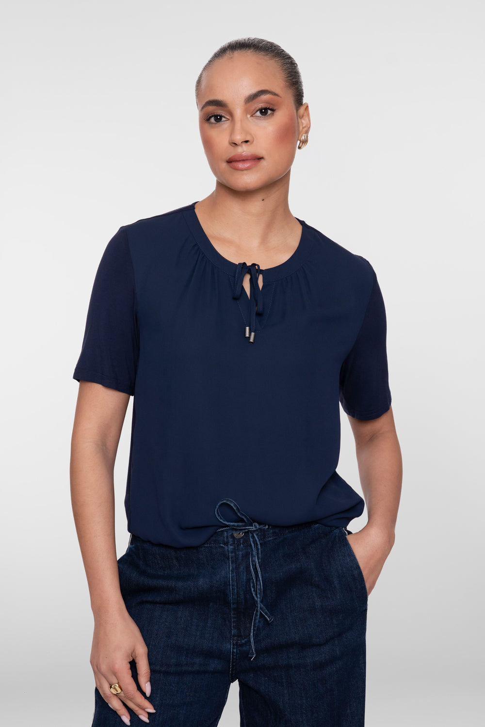 Geisha top met knit achterzijde