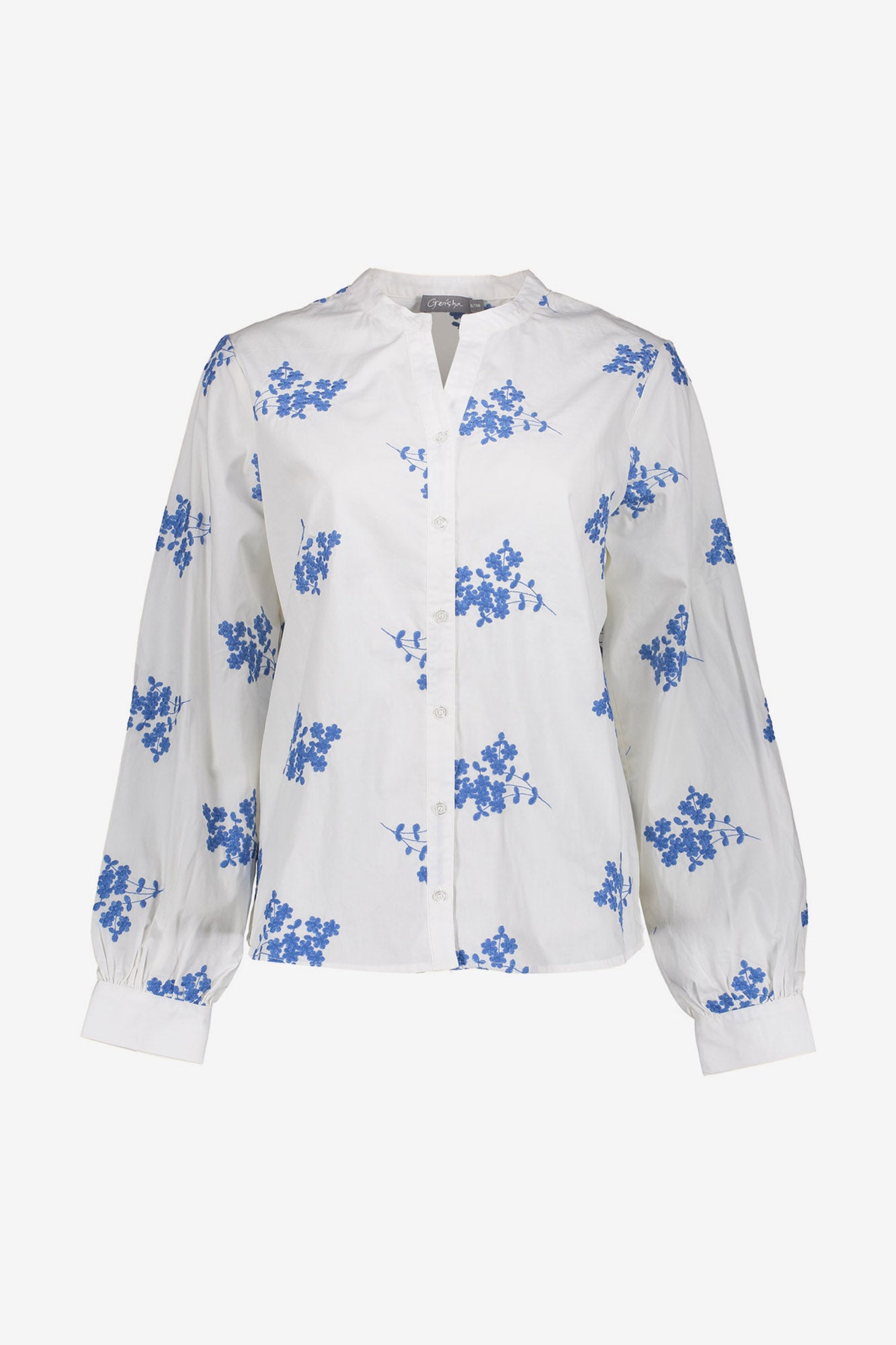 Geisha blouse geborduurde bloemen