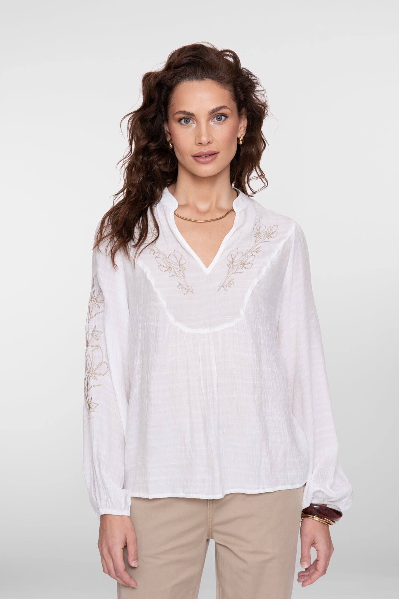 Geisha top met embroidery