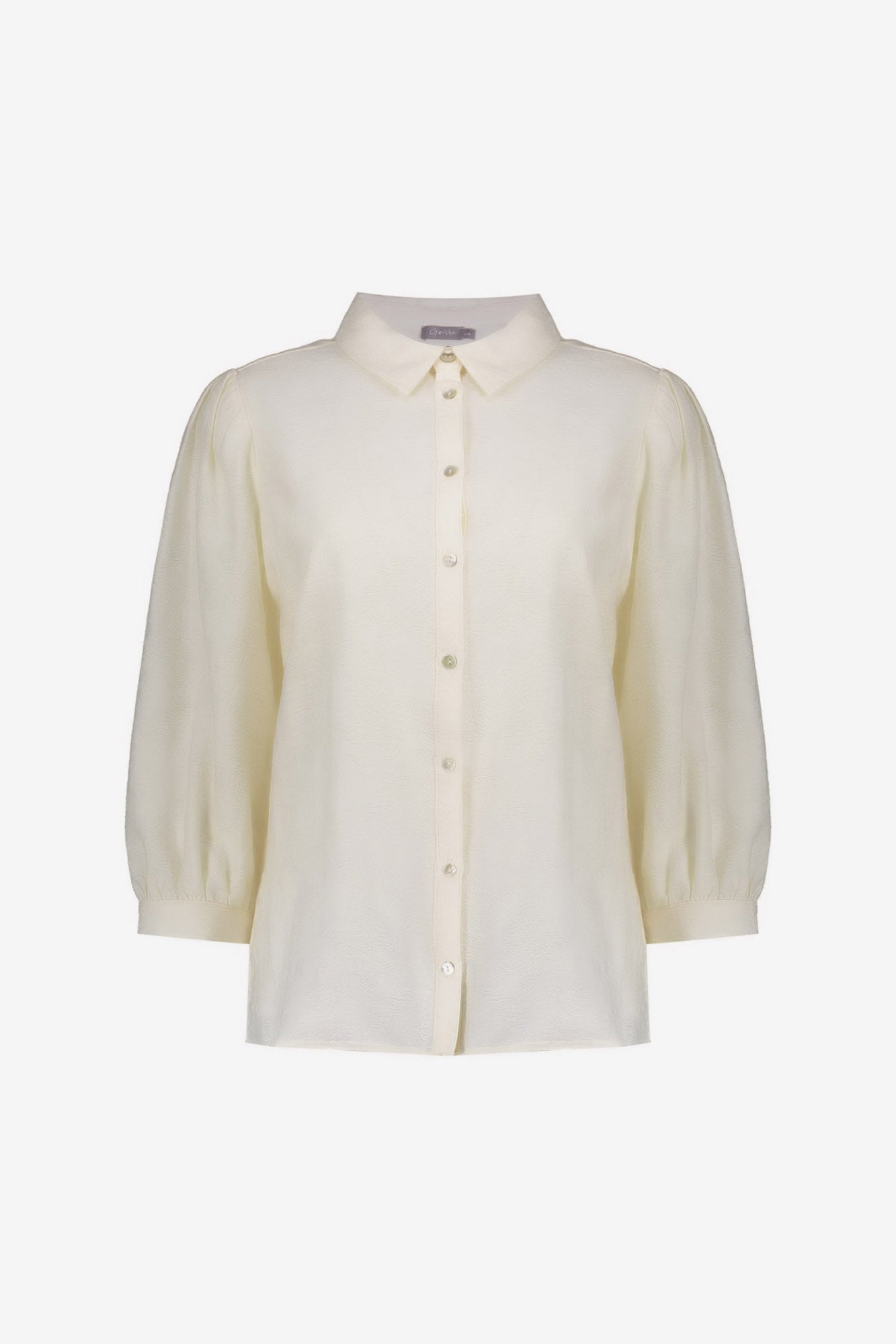 Geisha blouse met structuur en pofmouwen