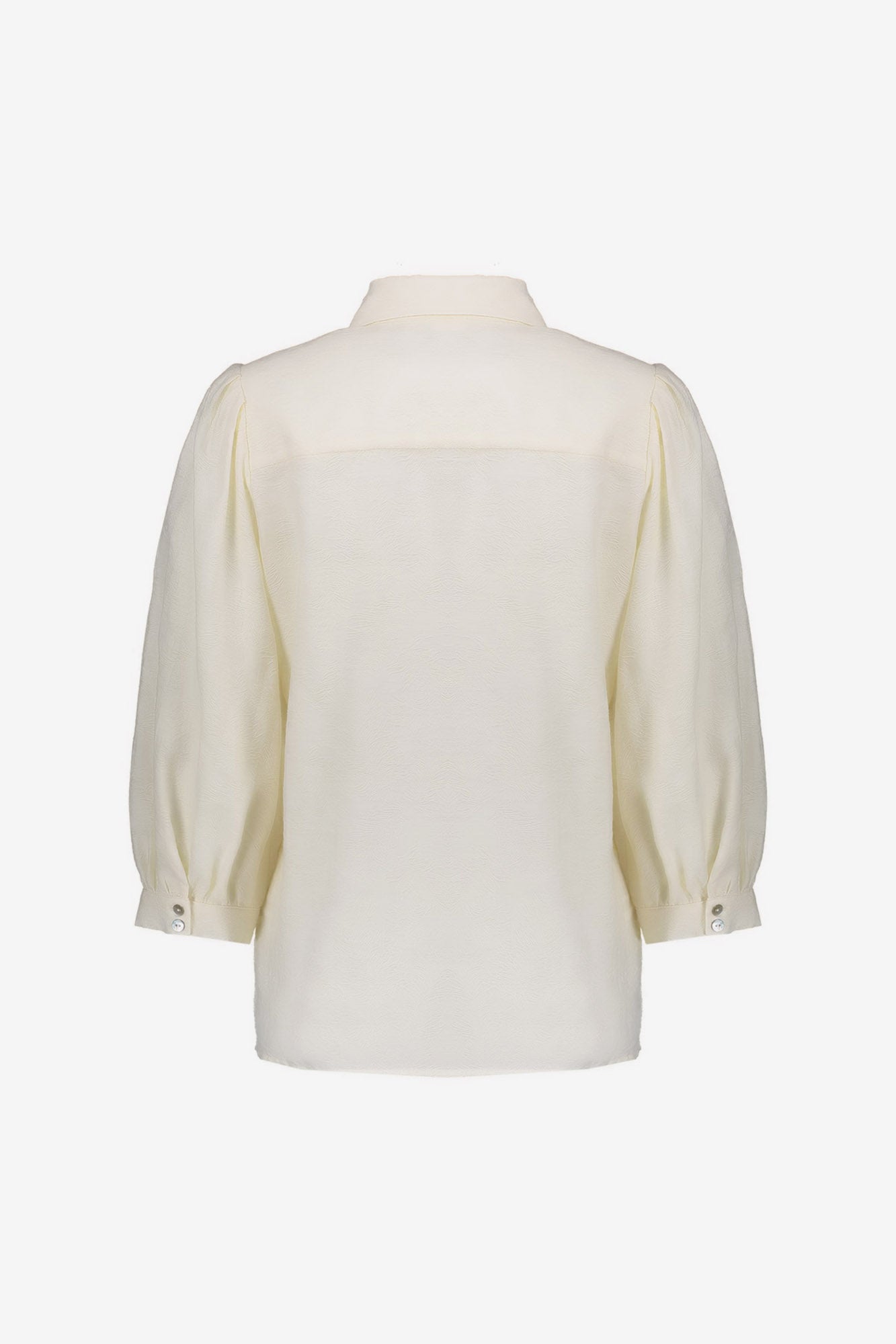 Geisha blouse met structuur en pofmouwen