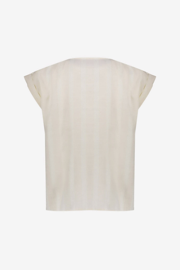 Geisha blouse met sierlijke striksluiting en lurex
