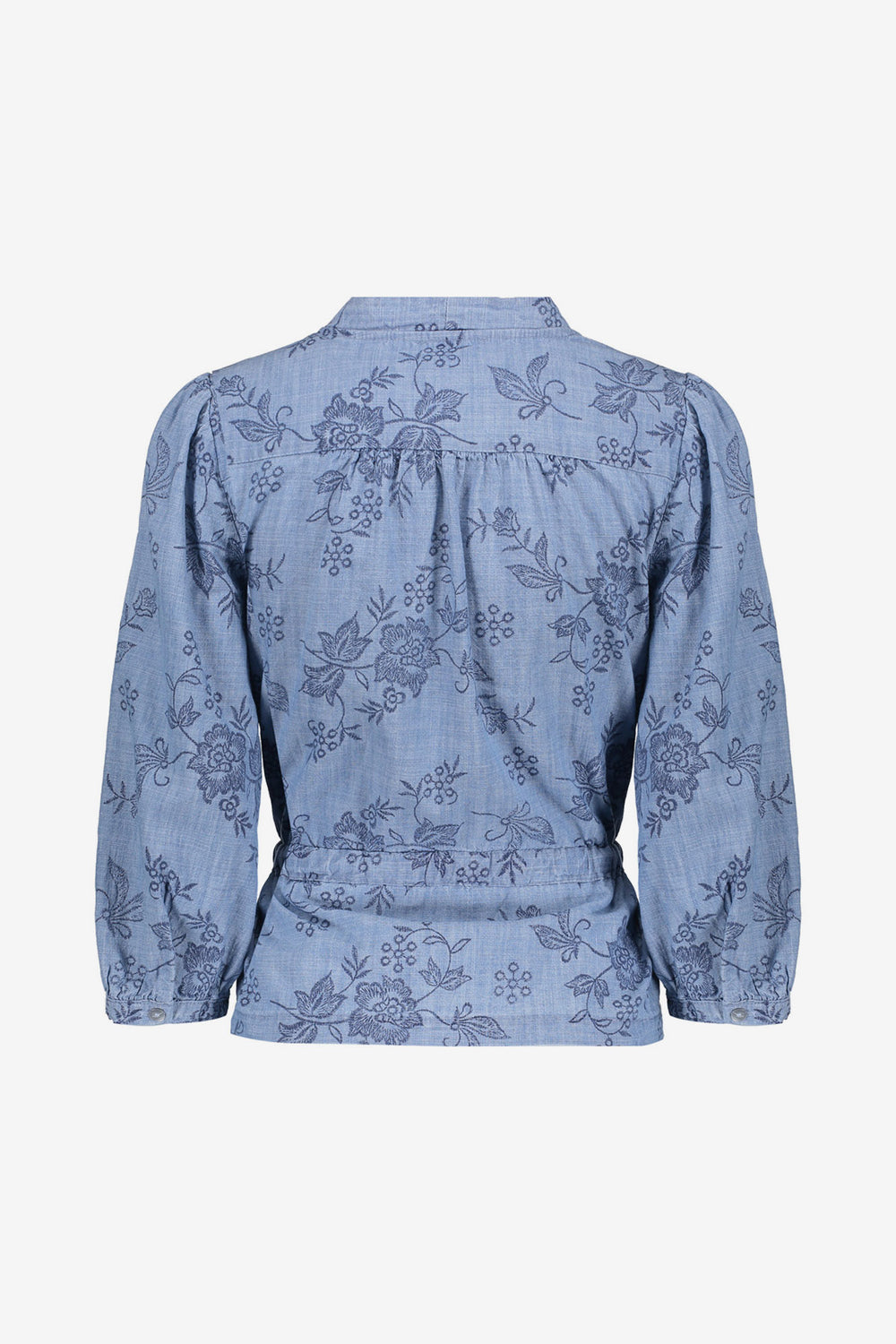 Geisha peplum chambray blouse