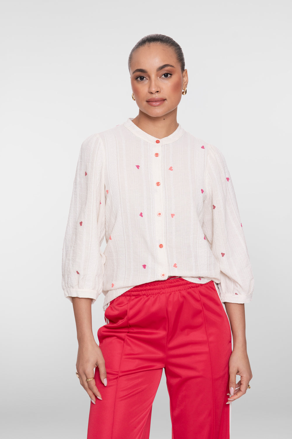 Geisha blouse met hartjes