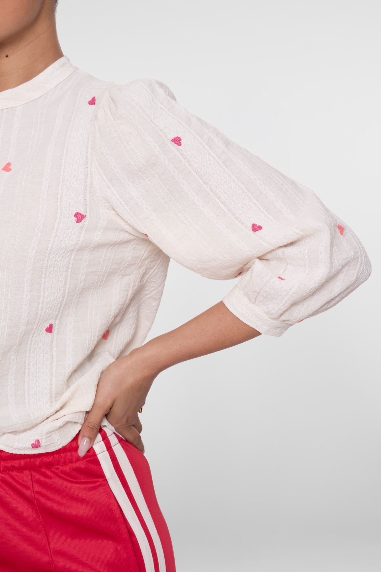 Geisha blouse met hartjes