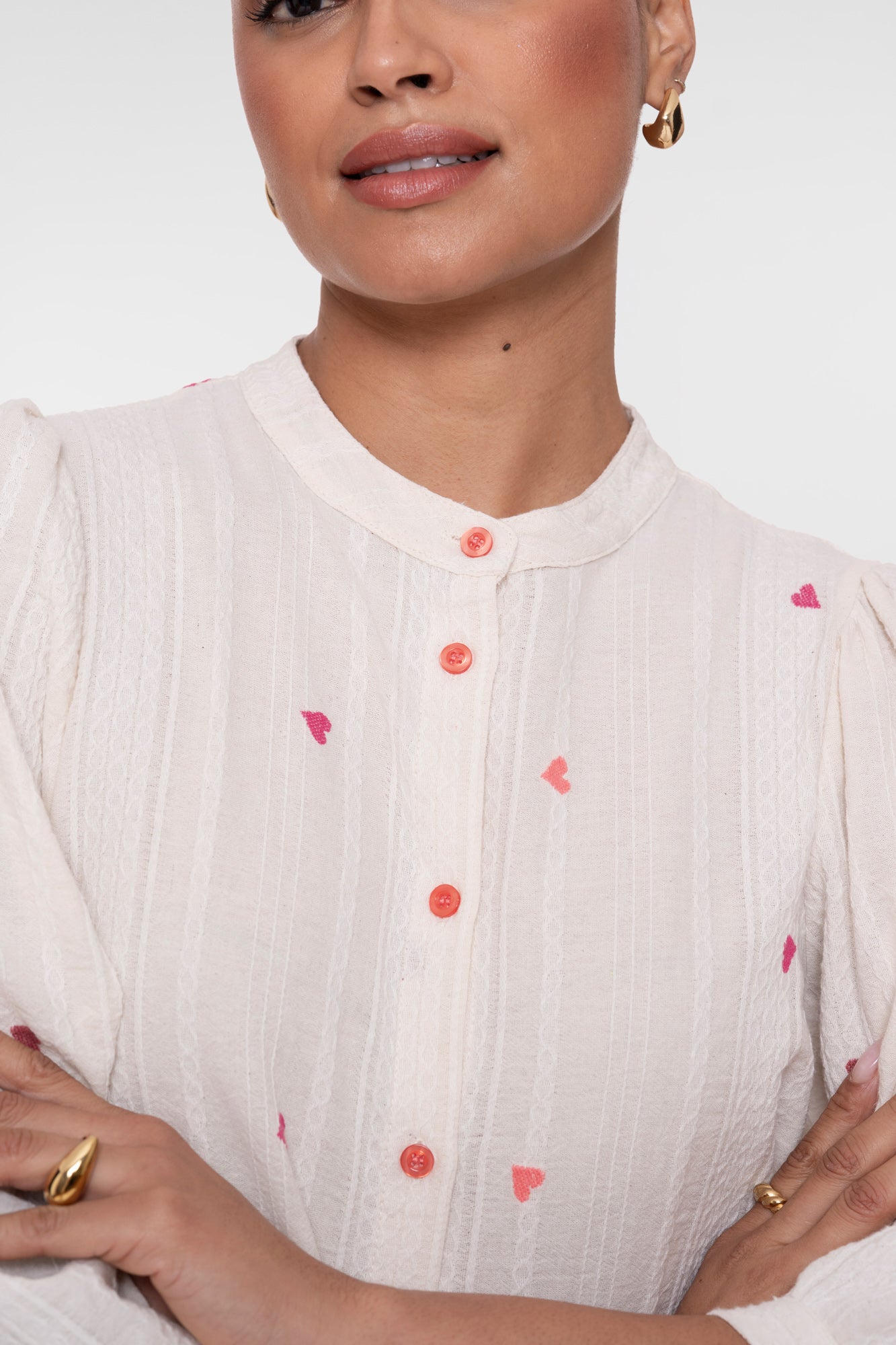 Geisha blouse met hartjes