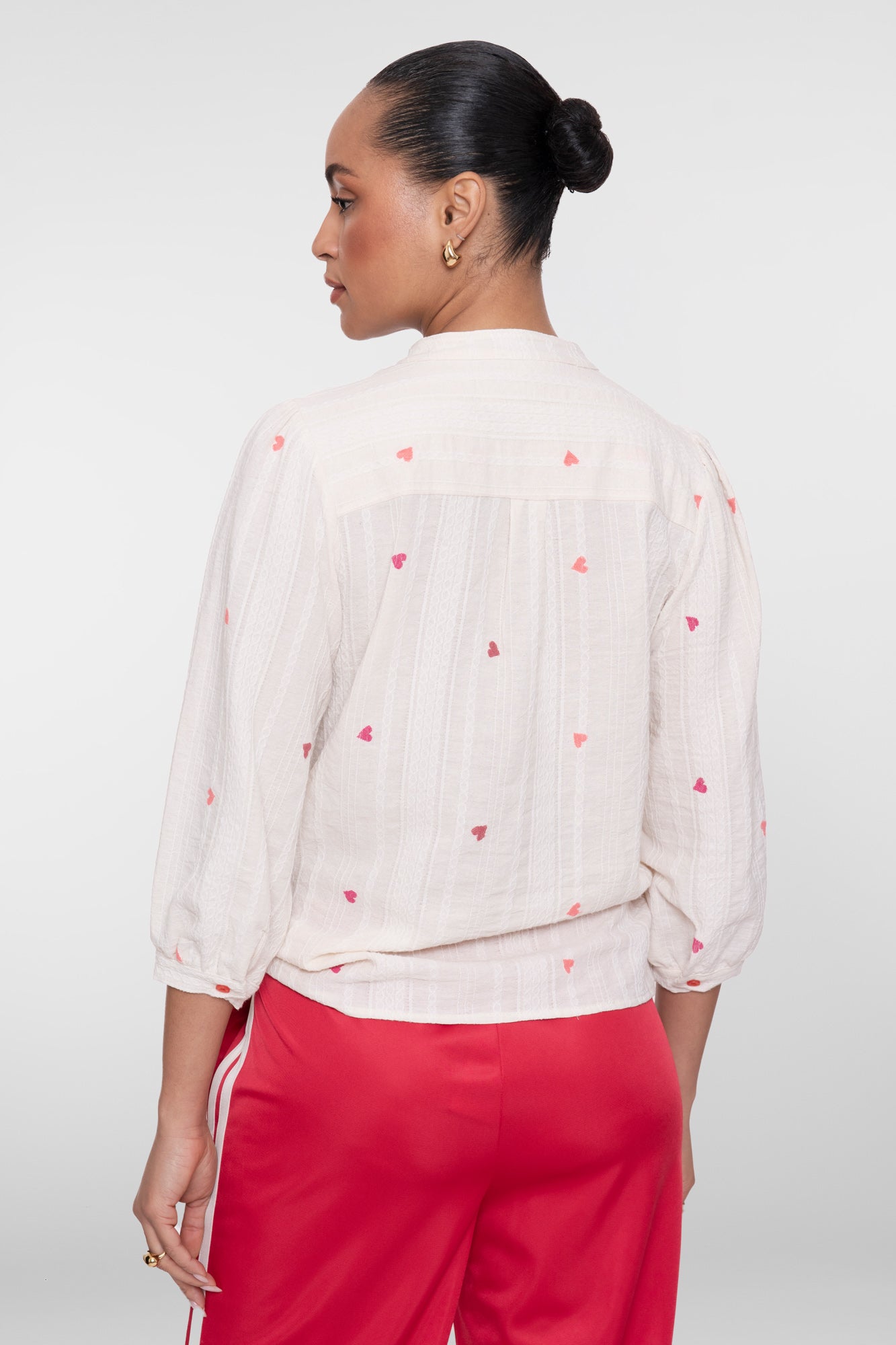 Geisha blouse met hartjes