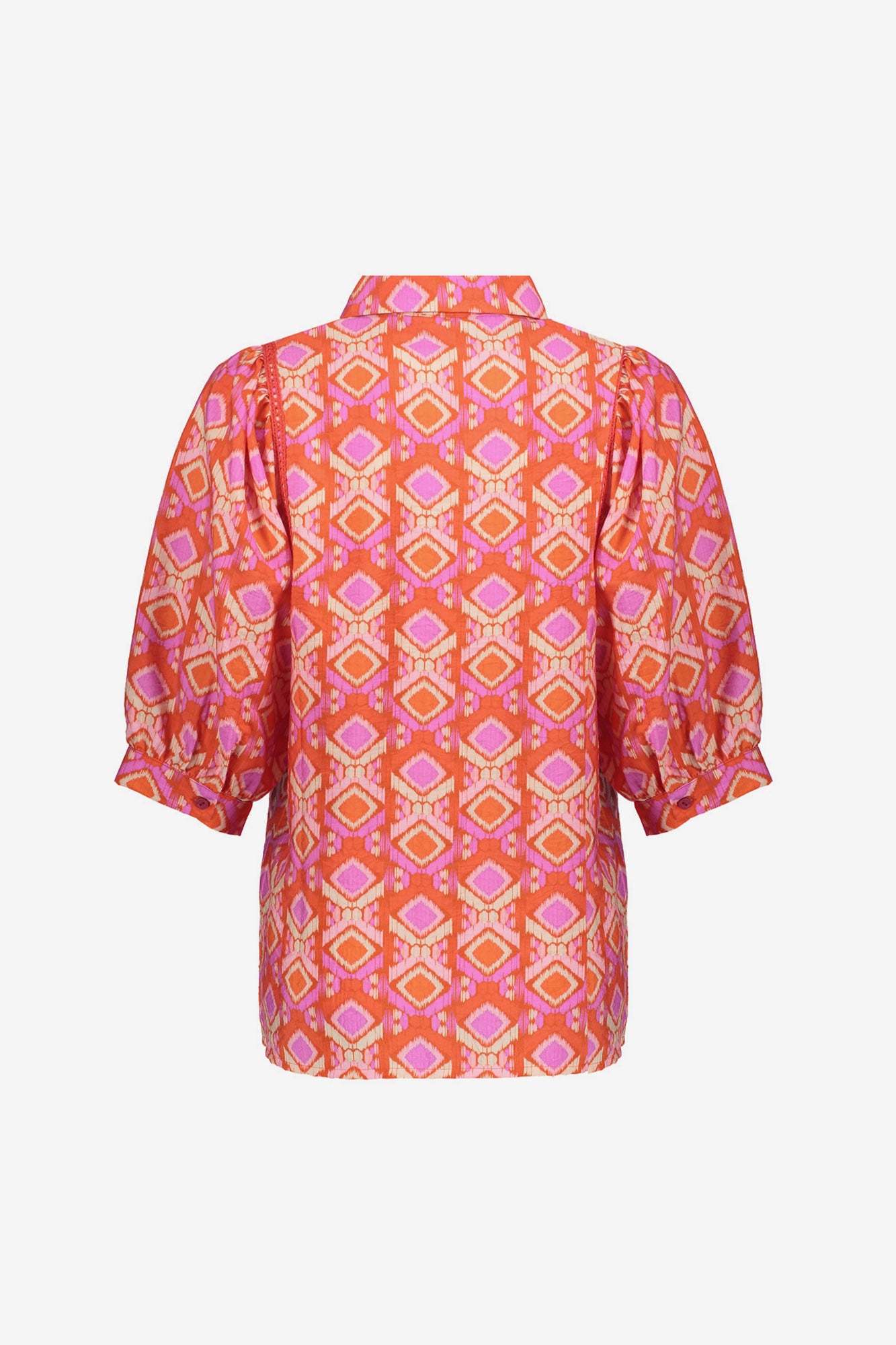 Geisha blouse met kleurrijke grafische print