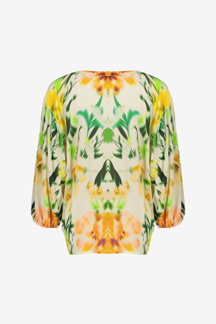 Geisha aquarel print blouse
