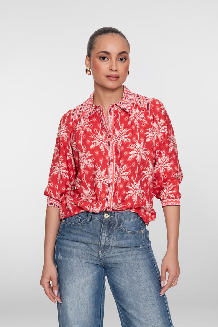 Geisha blouse met palmprint