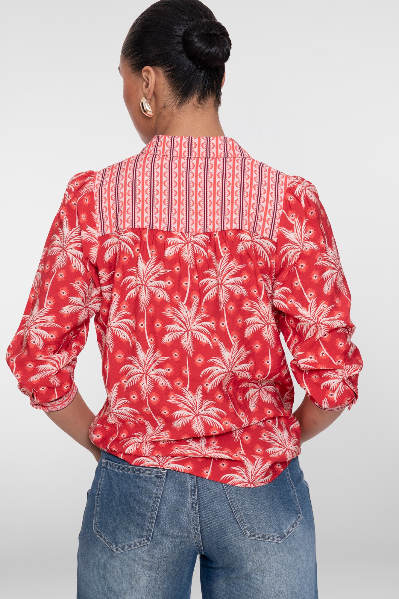 Geisha blouse met palmprint