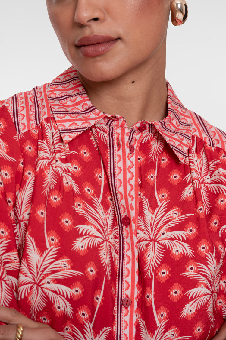 Geisha blouse met palmprint