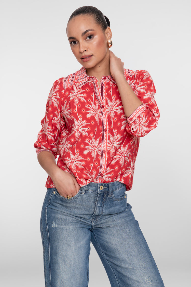 Geisha blouse met palmprint