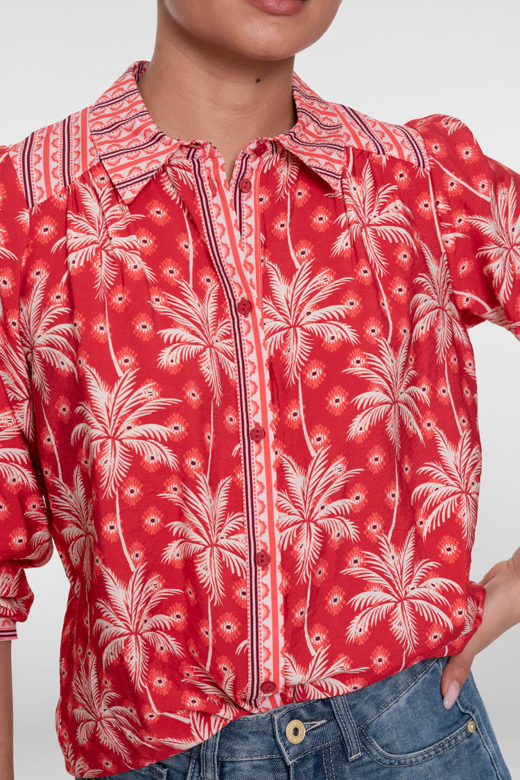 Geisha blouse met palmprint